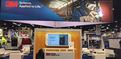 3M Personal Safety display at trade show
