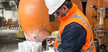Safety Manager running a workplace safety program
