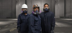 A group of people wearing protective gear
